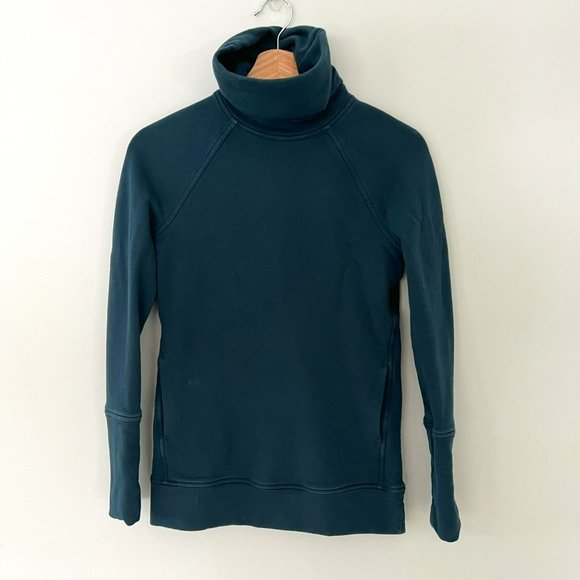 Lululemon dark teal long tunic sweatshirt, legging friendly, size 2 - Picture 1 of 2